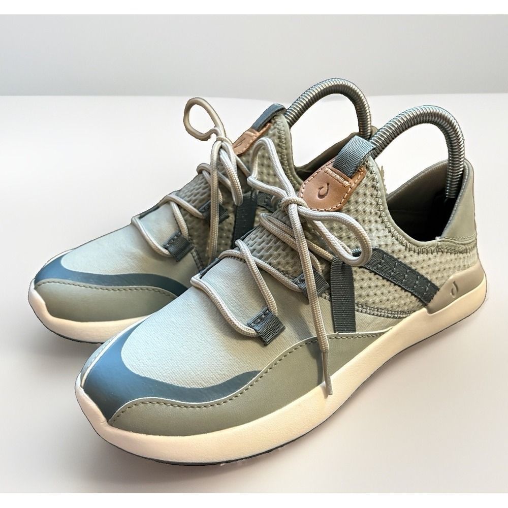Olukai Kawela Women's Golf Shoes Size 7 Sage Green Gray Soft Spikes- New w.o Box